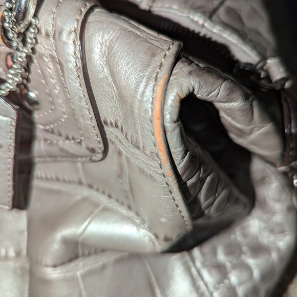 GUC Coach Ashley embossed croc satchel - Picture 7 of 12